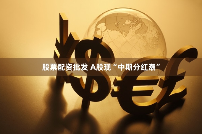 股票配资批发 A股现“中期分红潮”